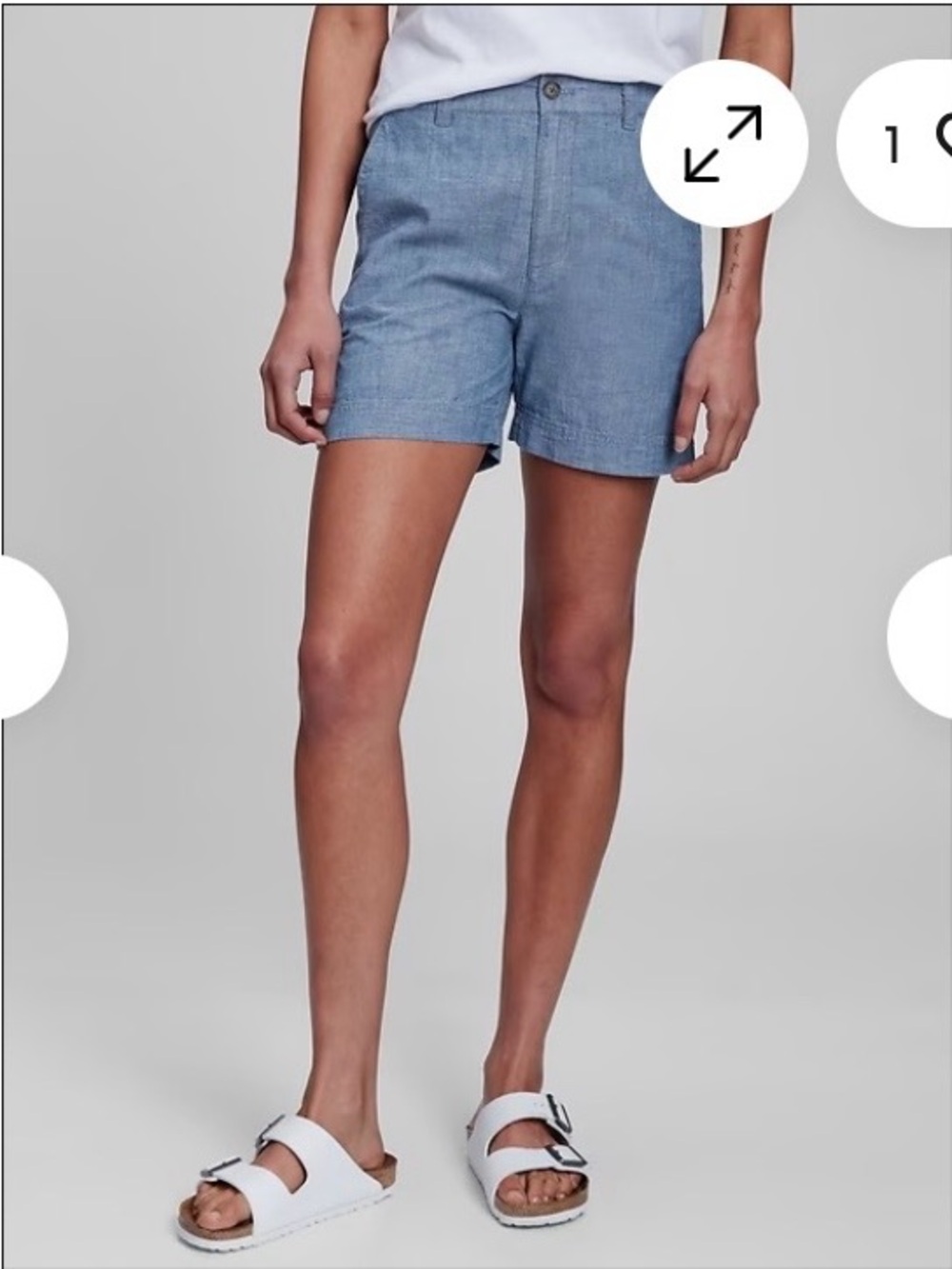 Gap Tailored Chambray Bermuda Shorts in Light Blue size 14 nwt